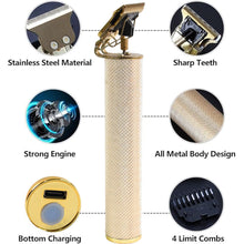 Men's Hair Trimmer & Beard Clipper with 4 Adjustable Blades & Cleaning Brush, Hair accessories