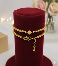 Premium quality one gram gold golden ball ladies bracelet