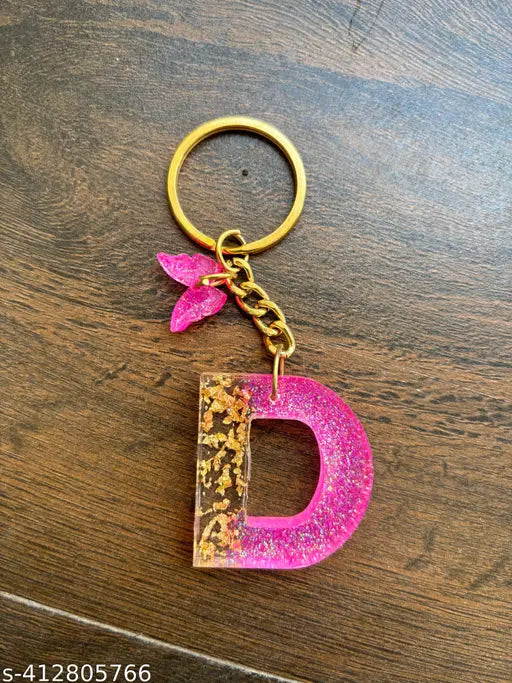 Customized Resin Keychain Alphabet Letter