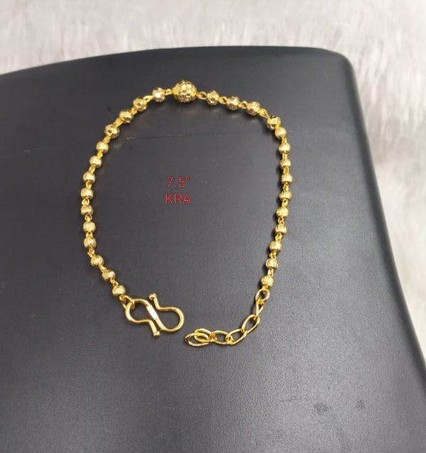 Premium quality one gram gold golden ball ladies bracelet