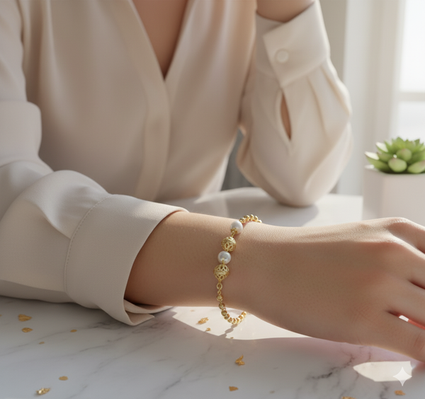 Premium quality One gram gold ladies bracelet