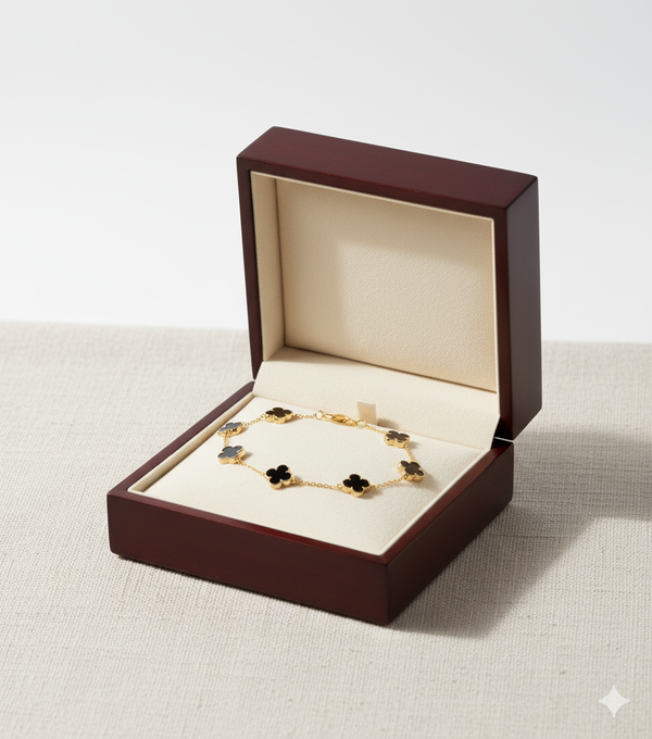 Black Flower Bracelet