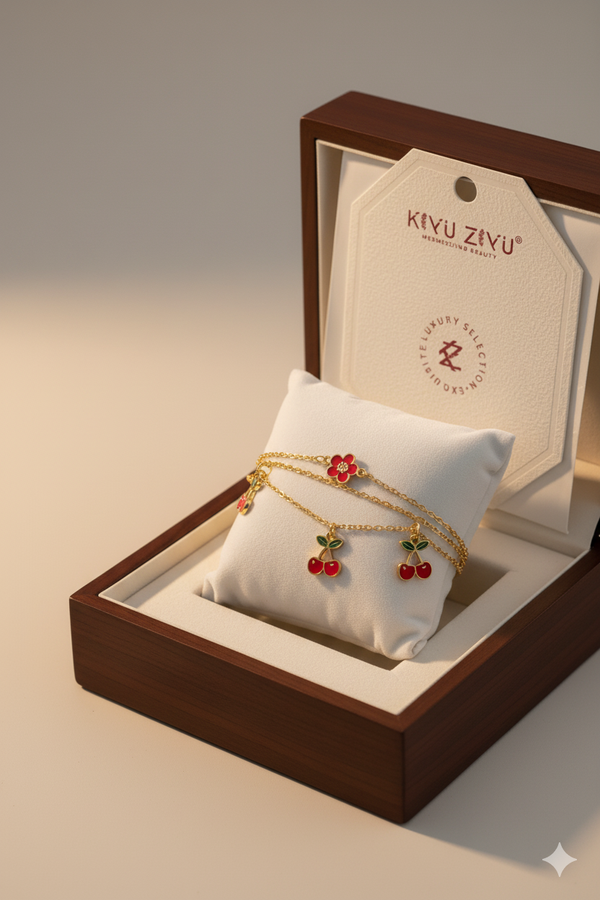 Bracelet anti tarnish RA2 small flower and fruit design