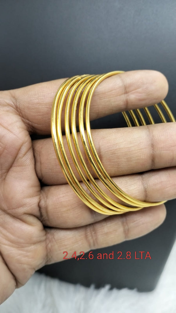 Premium quality one gram gold set of 6 Thin bangles
