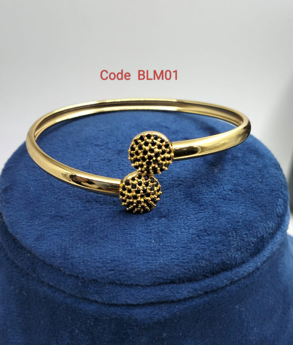 Premium quality one gram gold adjustable stone kada bangle