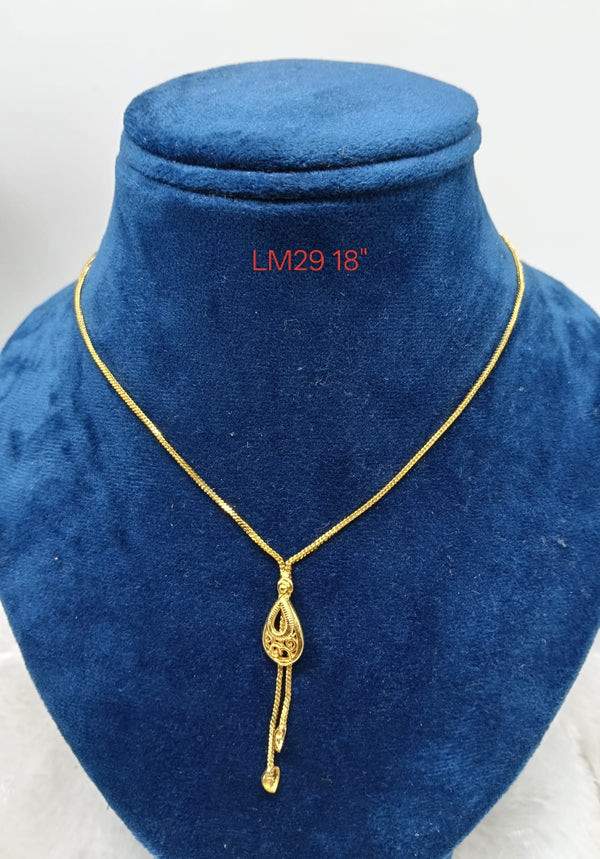 Premium quality One gram gold 18 inch short chain