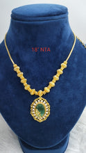 Premium quality  one gram gold 18” beautiful stone necklace